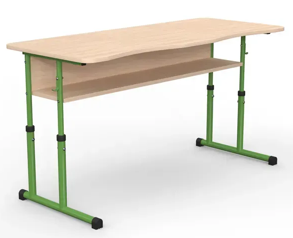 Стіл учнівський двомісний кругла труба ЕРГО №4-7/1200х500 МФ Вересень